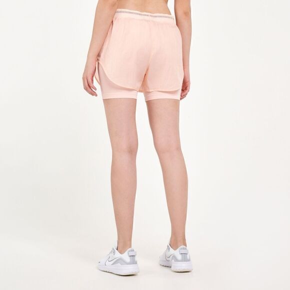 Nike Air Max 2 In 1 Running Shorts Women's Size XL Pink Silver Compression Tight - Picture 5 of 16